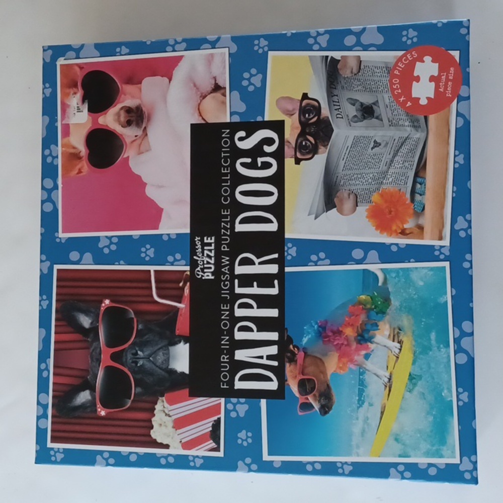 🧩Dapper Dogs 4 in 1 jigsaw puzzle collection